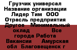 Грузчик-универсал › Название организации ­ Лидер Тим, ООО › Отрасль предприятия ­ Другое › Минимальный оклад ­ 8 000 - Все города Работа » Вакансии   . Амурская обл.,Благовещенск г.